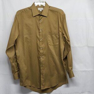 Vintage Enro Mens Dress Shirt 16.5 35-36 Tall Button Up Comb Cotton Blend